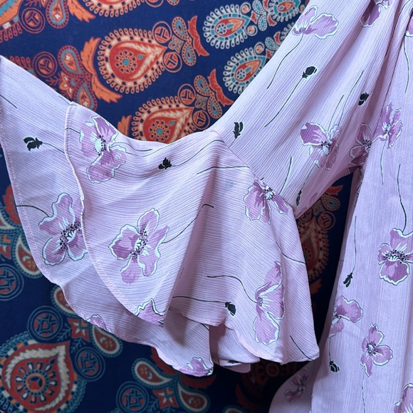 Pink Floral Women Top by Chaps - Picture 2 of 2